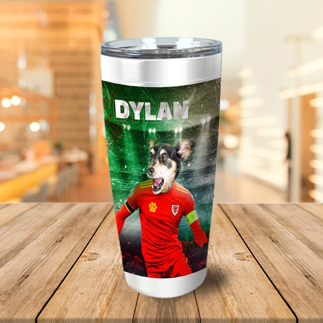 Vaso personalizado &#39;Wales Doggos Soccer&#39;