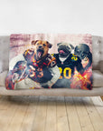 'Washington Doggos' Personalized 2 Pet Blanket