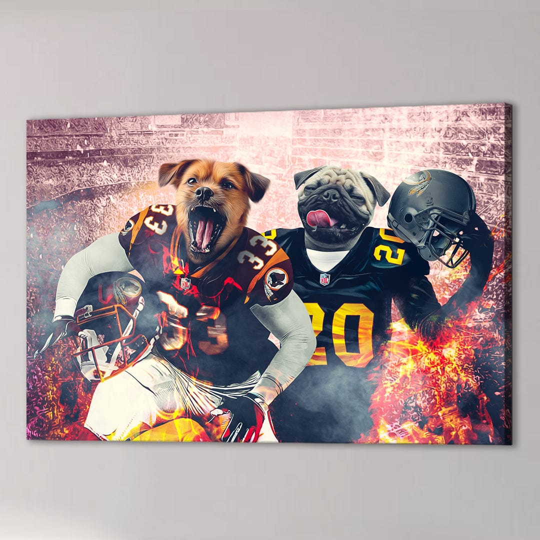 &#39;Washington Doggos&#39; Personalized 2 Pet Canvas