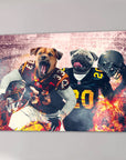 'Washington Doggos' Personalized 2 Pet Canvas