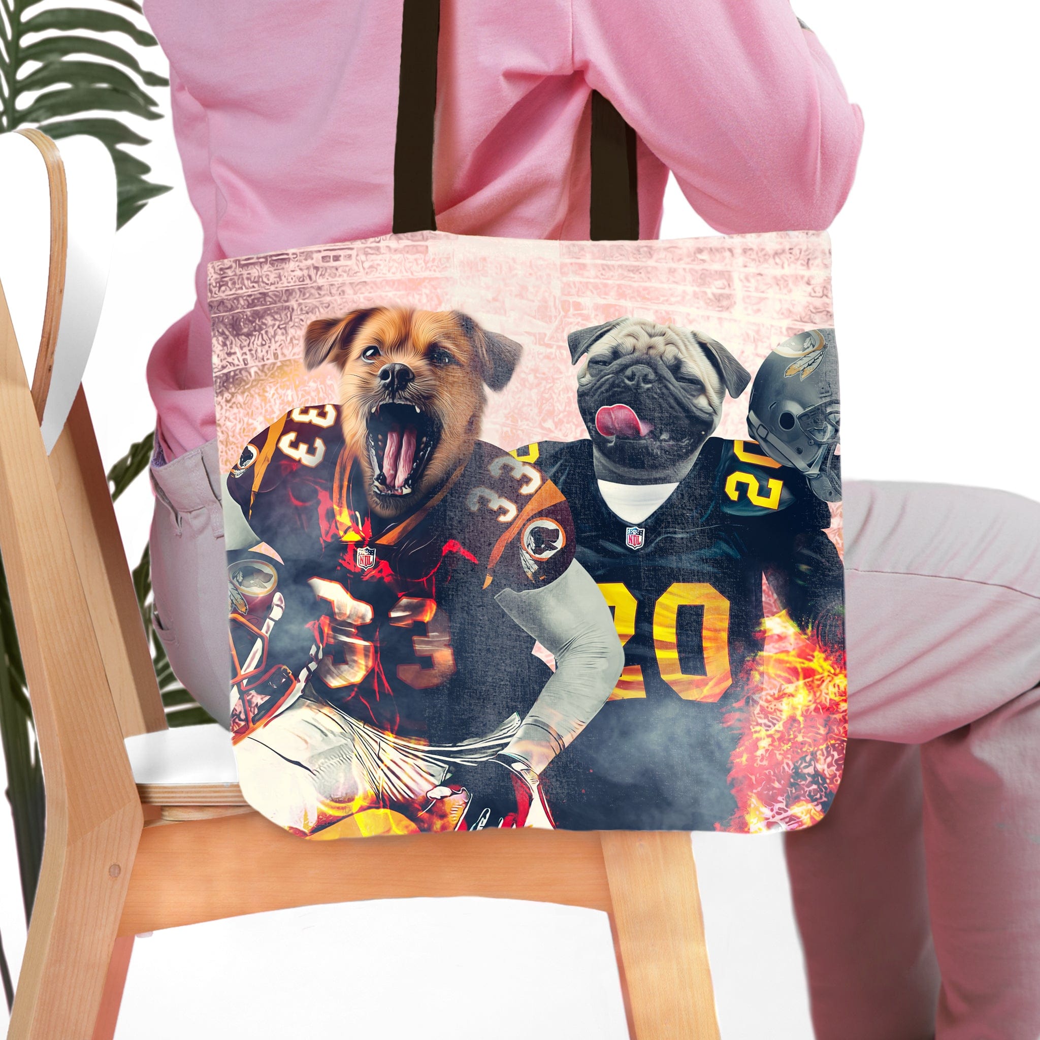 &#39;Washington Doggos&#39; Personalized 2 Pet Tote Bag