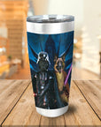 Vaso personalizado para 2 mascotas 'Darth Woofer &amp; Jedi-Doggo'