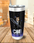 Dogs in Black Personalized 2 Pet Tumbler