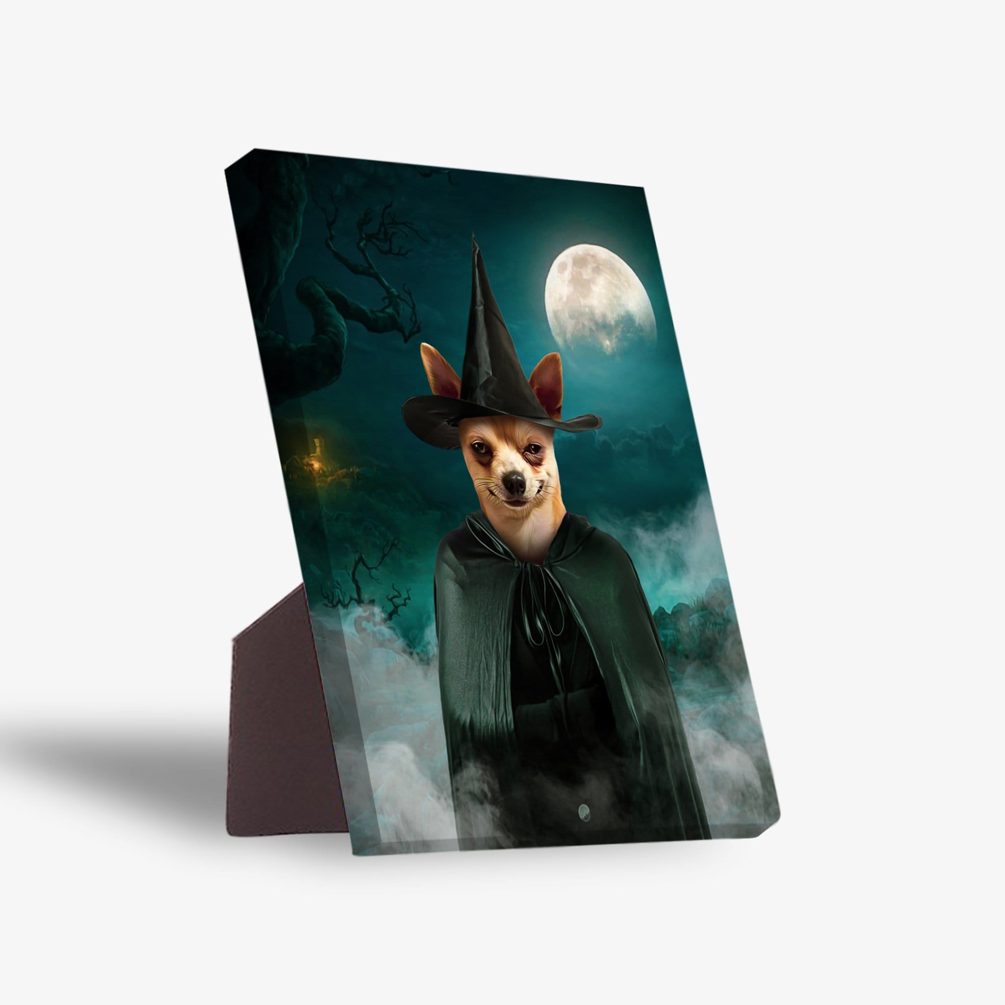 &#39;Witch&#39; Personalized Pet Standing Canvas