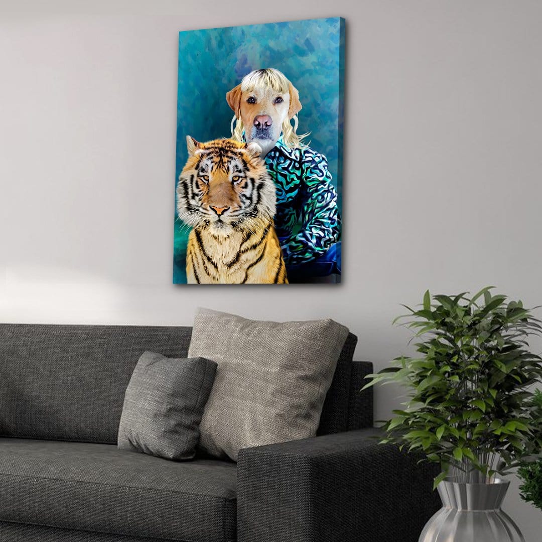 &#39;The Woofer King&#39; Personalized Pet Canvas