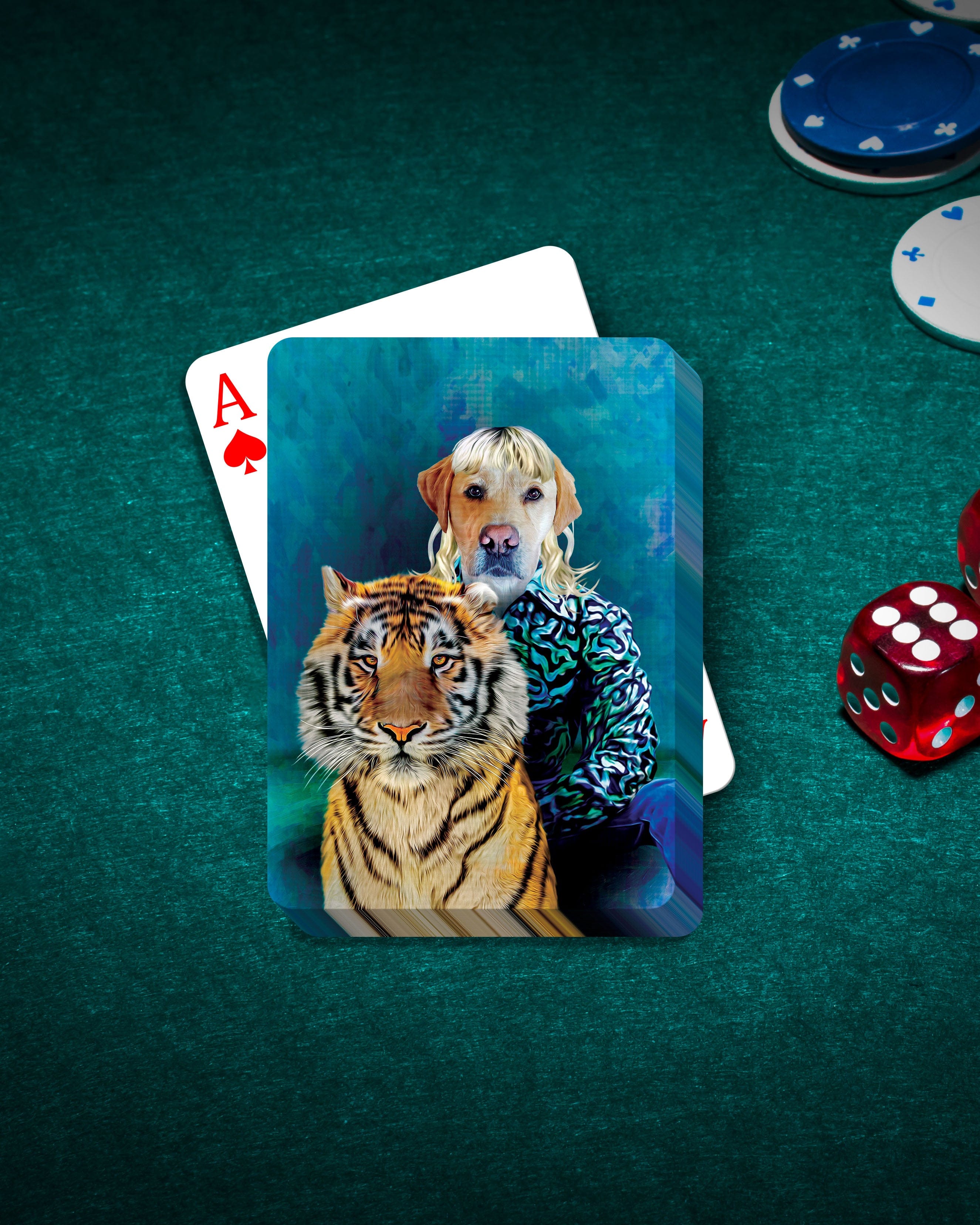 &#39;Woofer King&#39; Personalized Pet Playing Cards