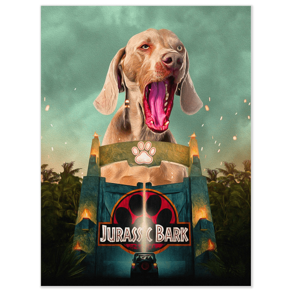 Póster personalizado para mascotas &#39;Jurassic Bark&#39;