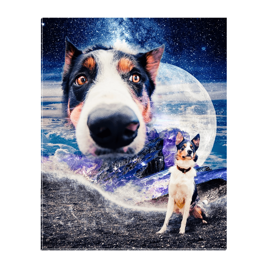 Lienzo personalizado para mascotas &#39;Doggo in Space&#39;