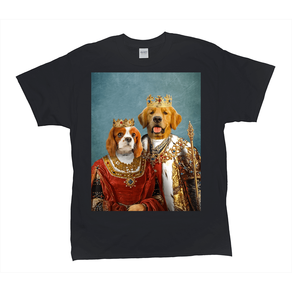&#39;King And Queen&#39; Personalized 2 Pet T-Shirt