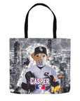 'Chicago White Paws' Personalized Tote Bag