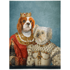 Load image into Gallery viewer, &#39;Queen and Princess&#39; Personalized 2 Pet Blanket