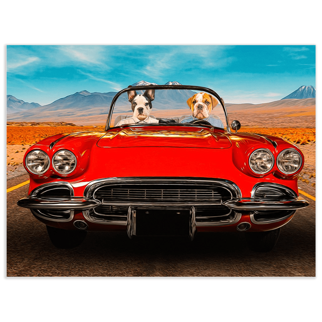 &#39;The Classic Paw-Vette&#39; Personalized 2 Pet Poster