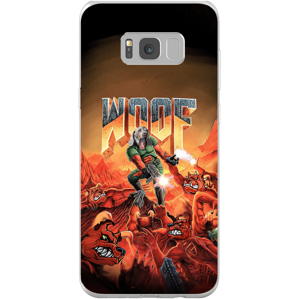 &#39;Woof&#39; Personalized Phone Case