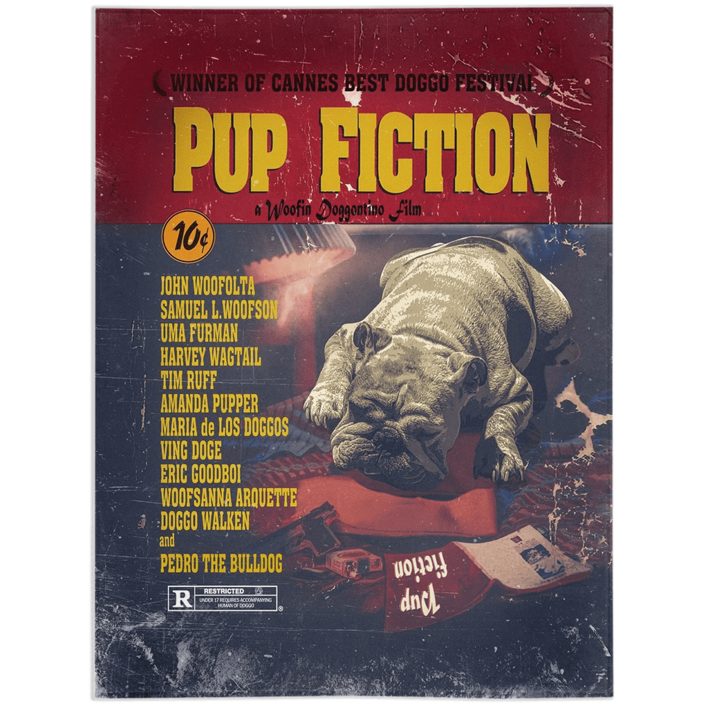 &#39;Pup Fiction&#39; Personalized Pet Blanket