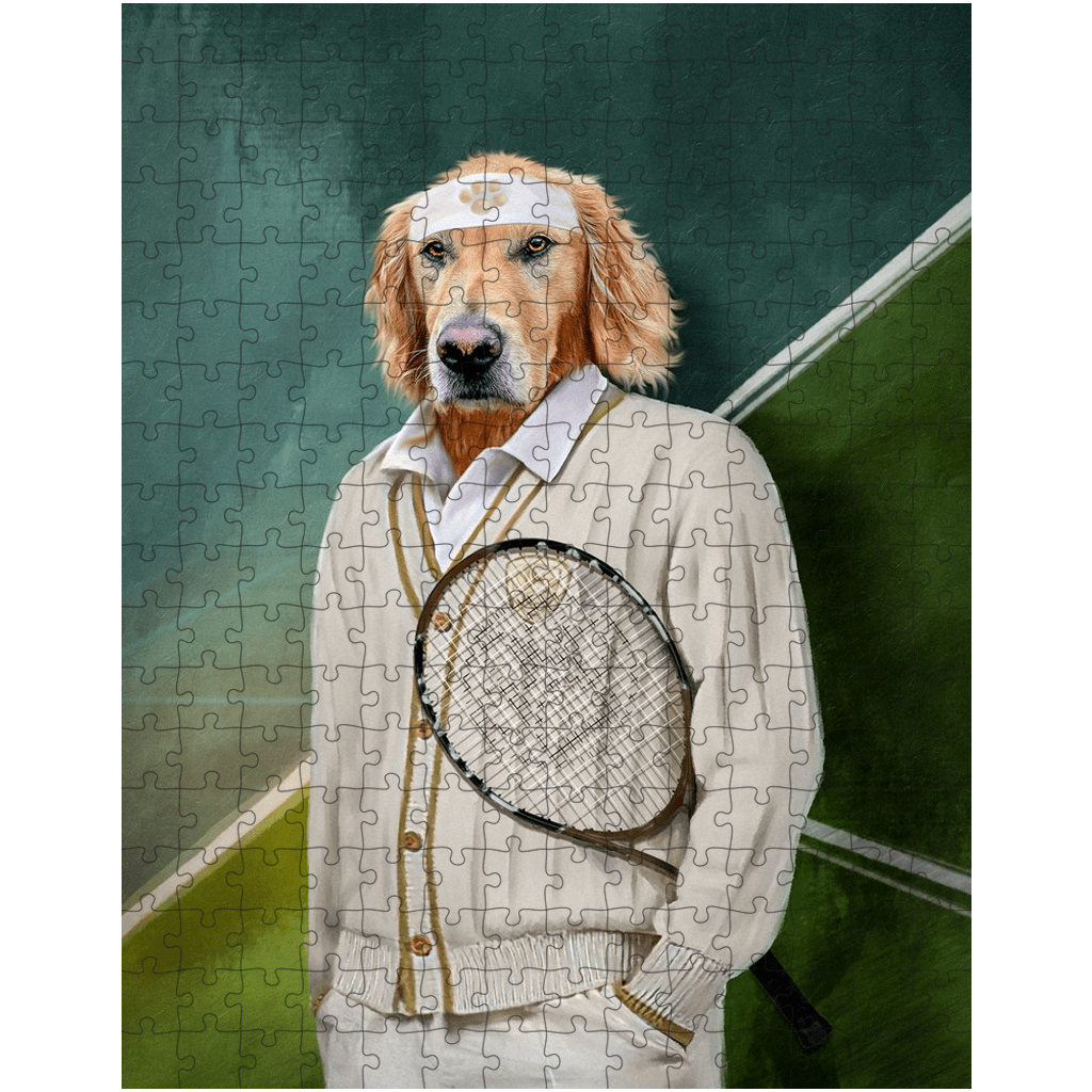 &#39;The Tennis Player&#39; Personalized Pet Puzzle