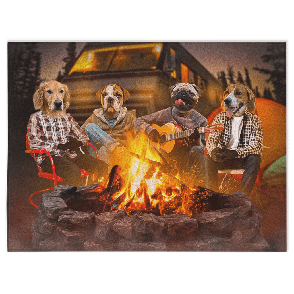 Manta personalizada para 4 mascotas &#39;The Campers&#39;