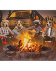 Manta personalizada para 4 mascotas 'The Campers'
