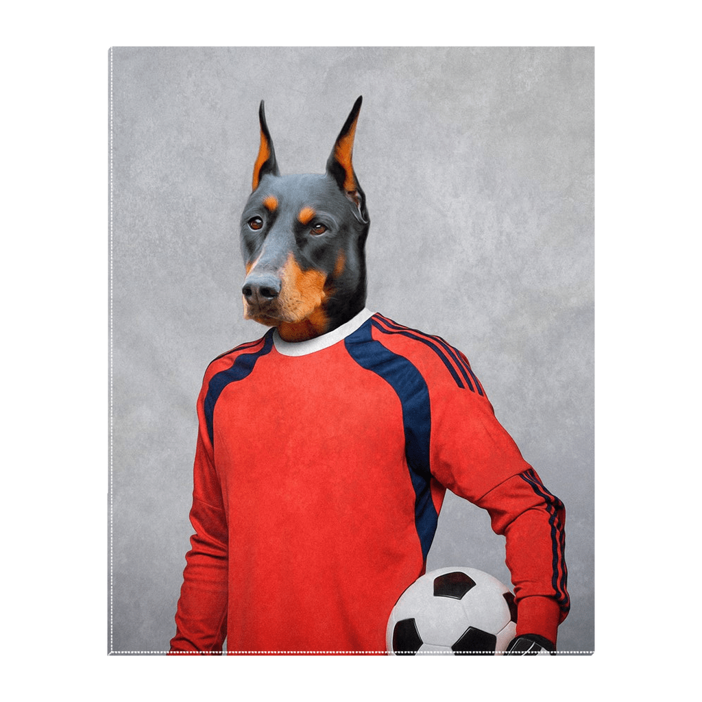 &#39;The Soccer Goalie&#39; Personalized Pet Standing Canvas