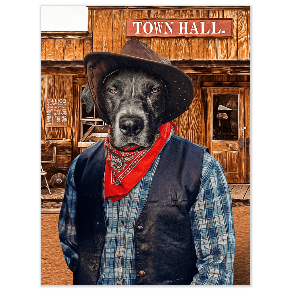 &#39;The Cowboy&#39; Personalized Pet Poster