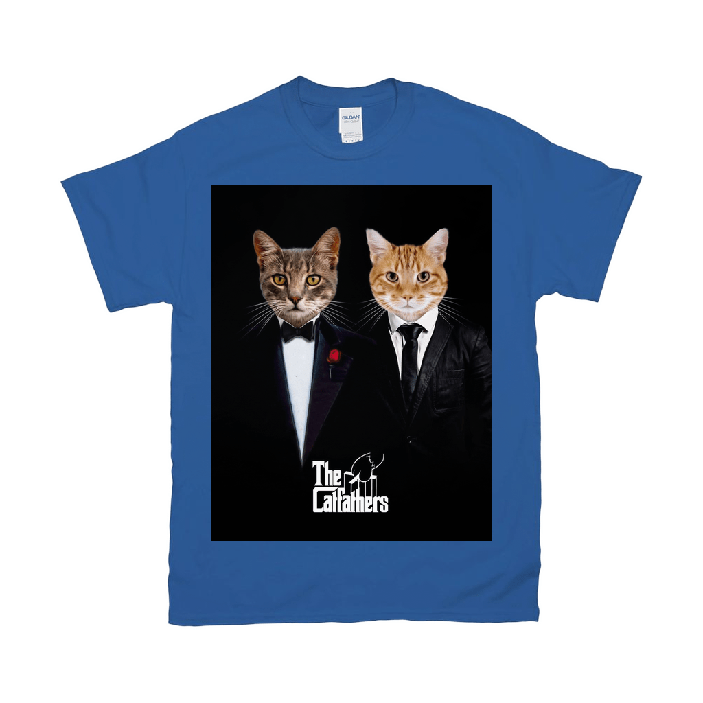 &#39;The Catfathers&#39; Personalized 2 Pet T-Shirt