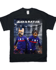 Camiseta personalizada para 2 mascotas 'France Doggos'