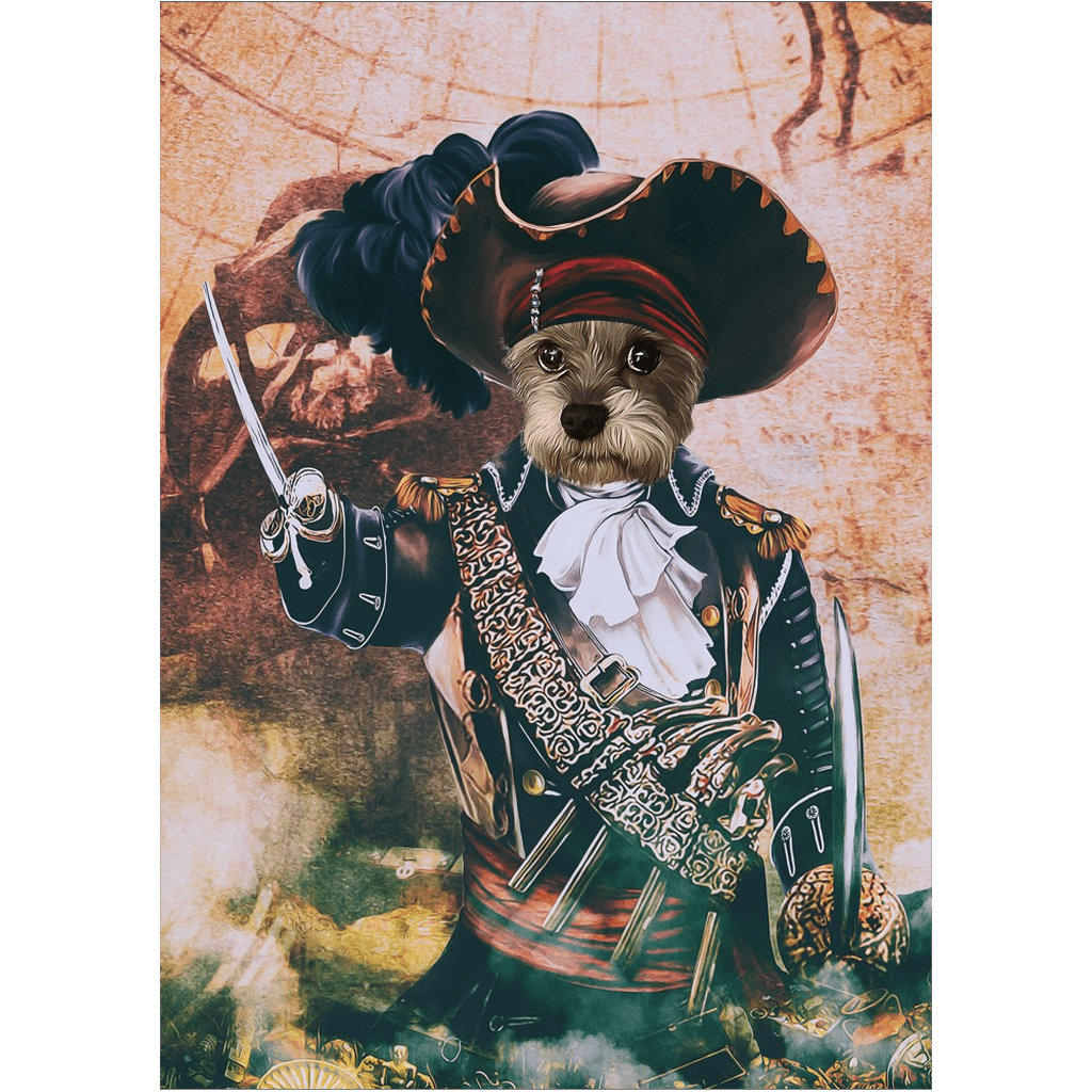 &#39;The Pirate&#39; Personalized Dog Poster