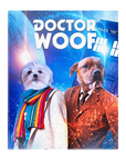 'Dr. Lona de pie personalizada para 2 mascotas Woof'