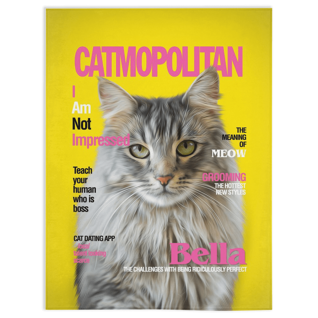 &#39;Catmopolitan&#39; Personalized Pet Blanket