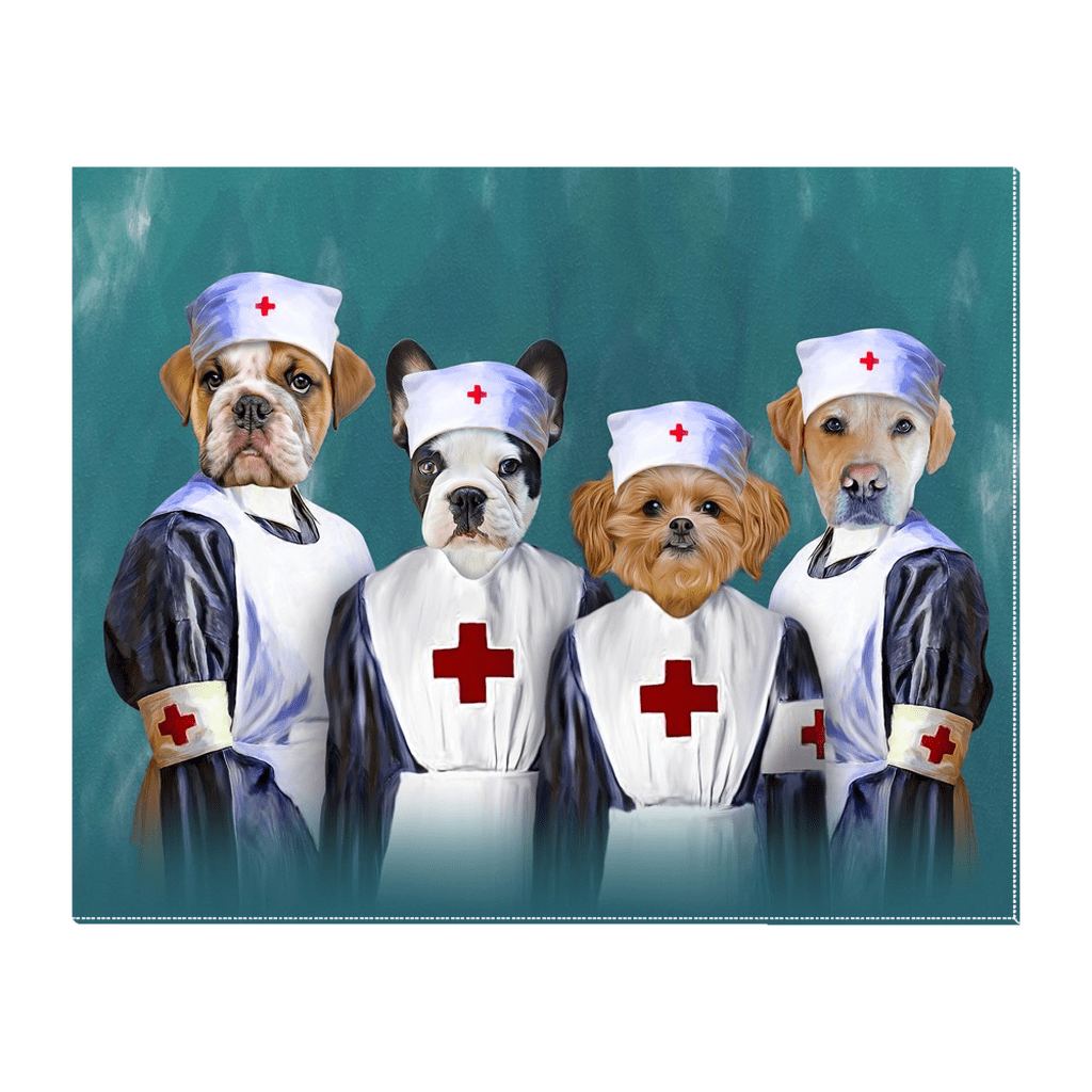 &#39;The Nurses&#39; Personalized 4 Pet Standing Canvas