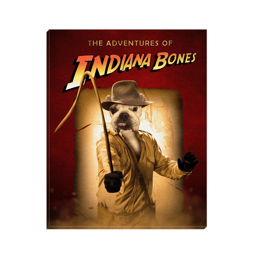 &#39;The Indiana Bones&#39; Personalized Pet Canvas