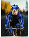 'The Male Cyclist' Personalized Pet Blanket