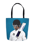 'The Cricket Player' Personalized Tote Bag