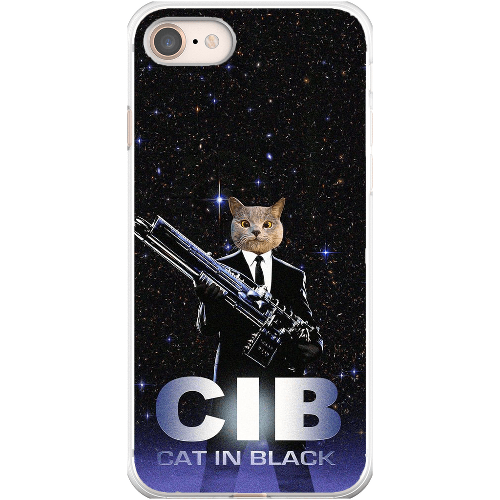 &#39;Cat in Black&#39; Personalized Phone Case