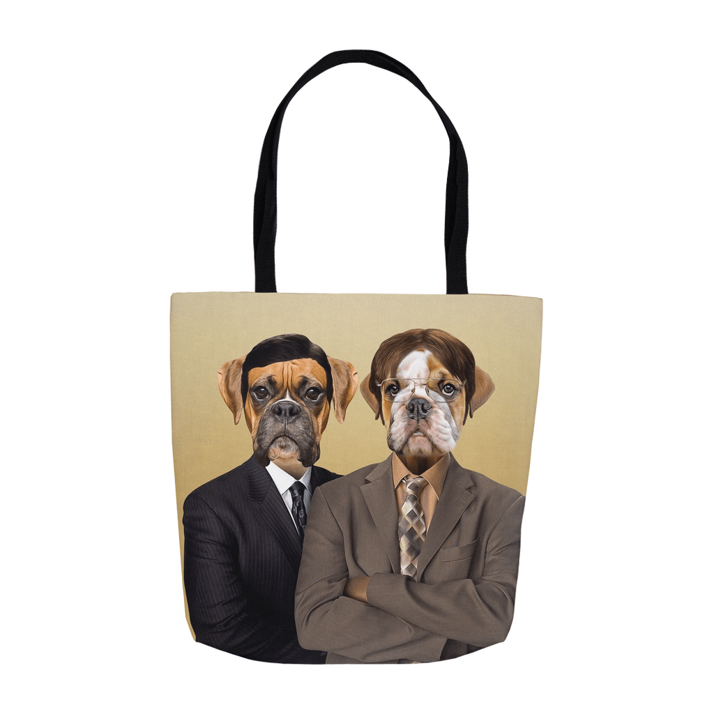 &#39;The Woofice&#39; Personalized 2 Pet Tote Bag