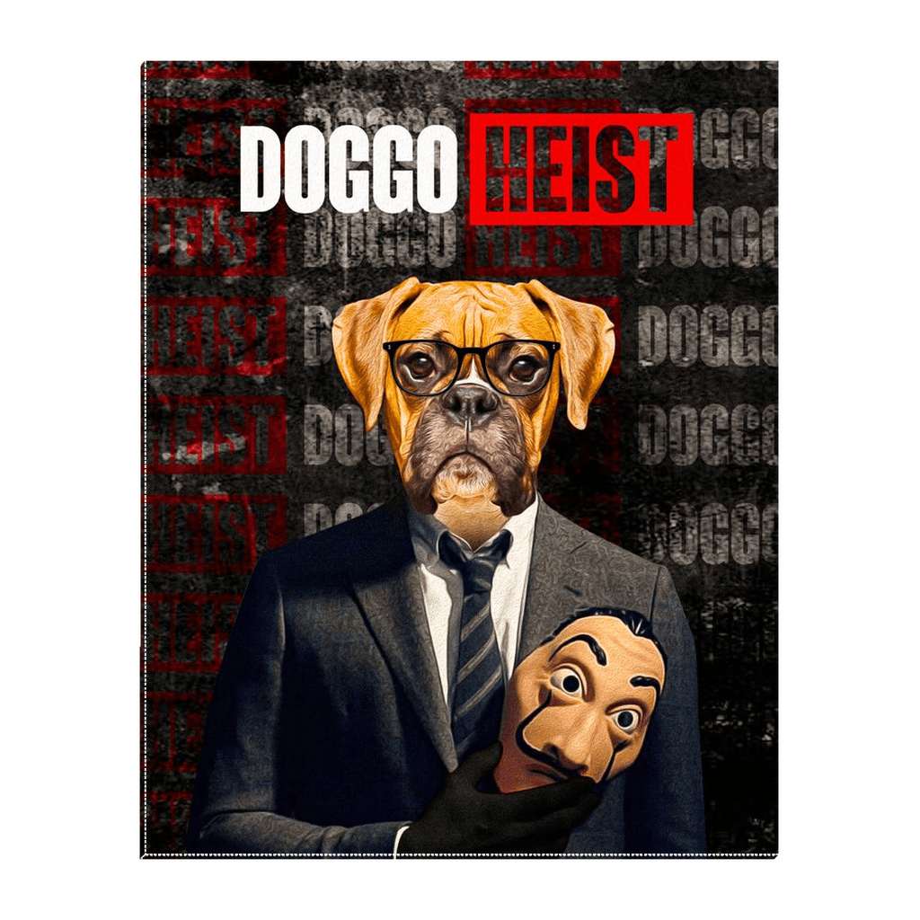 &#39;Doggo Heist&#39; Personalized Pet Standing Canvas