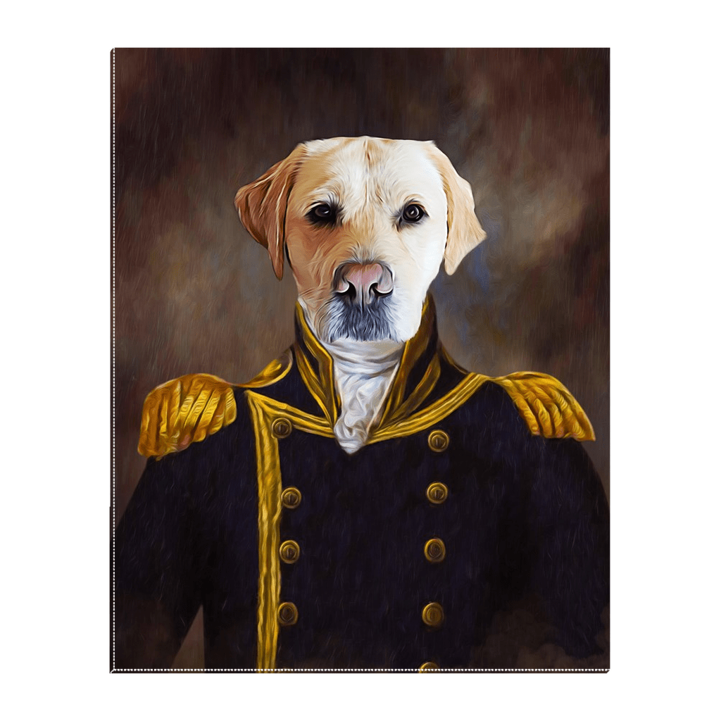 &#39;The Captain&#39; Personalized Pet Standing Canvas