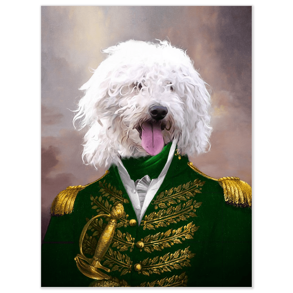 Póster mascota personalizada &#39;El Almirante Verde&#39;