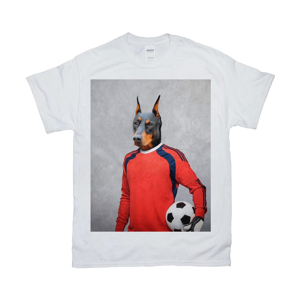 Camiseta personalizada para mascotas &#39;El portero de fútbol&#39; 
