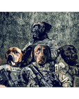 Póster personalizado para 4 mascotas 'The Army Veterans'