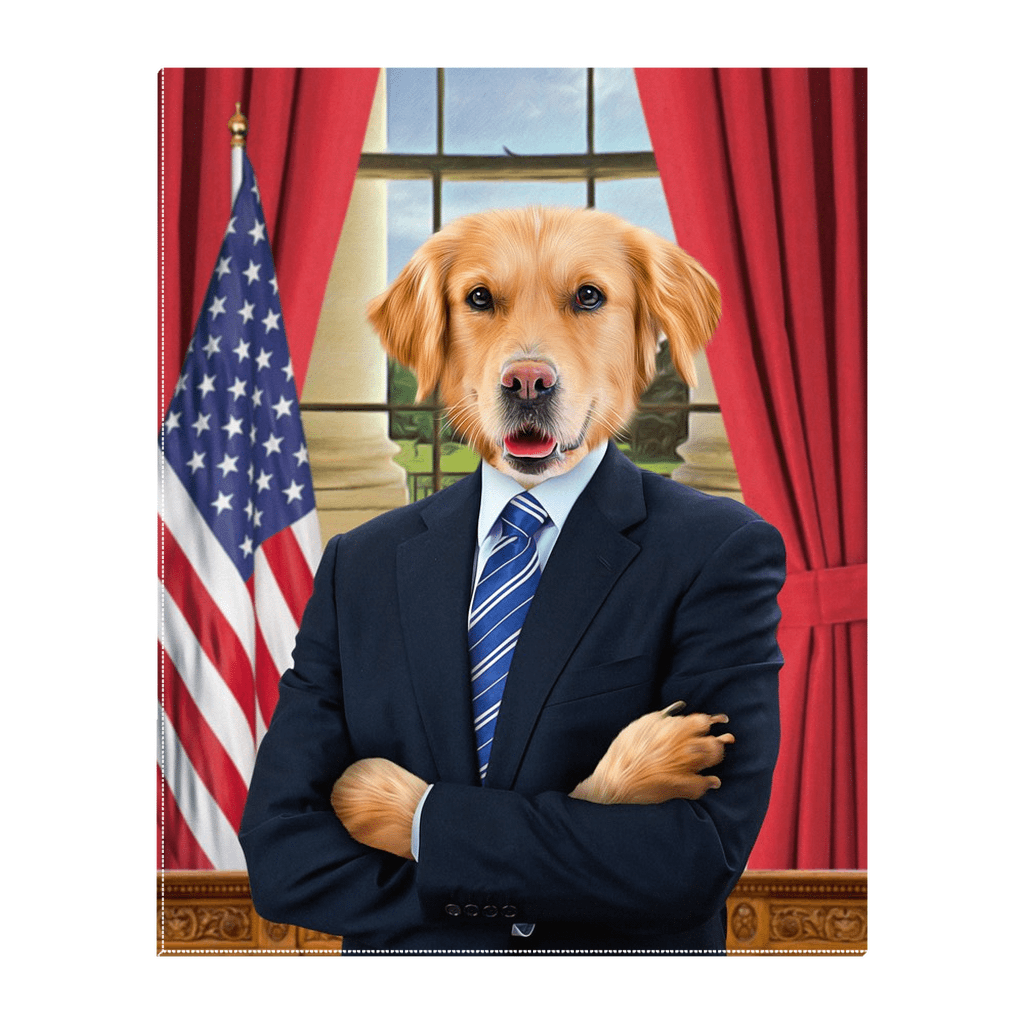 'The President' Personalized Pet Standing Canvas