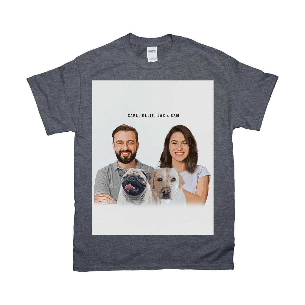 Personalized Modern 2 Pet &amp; Humans T-Shirt