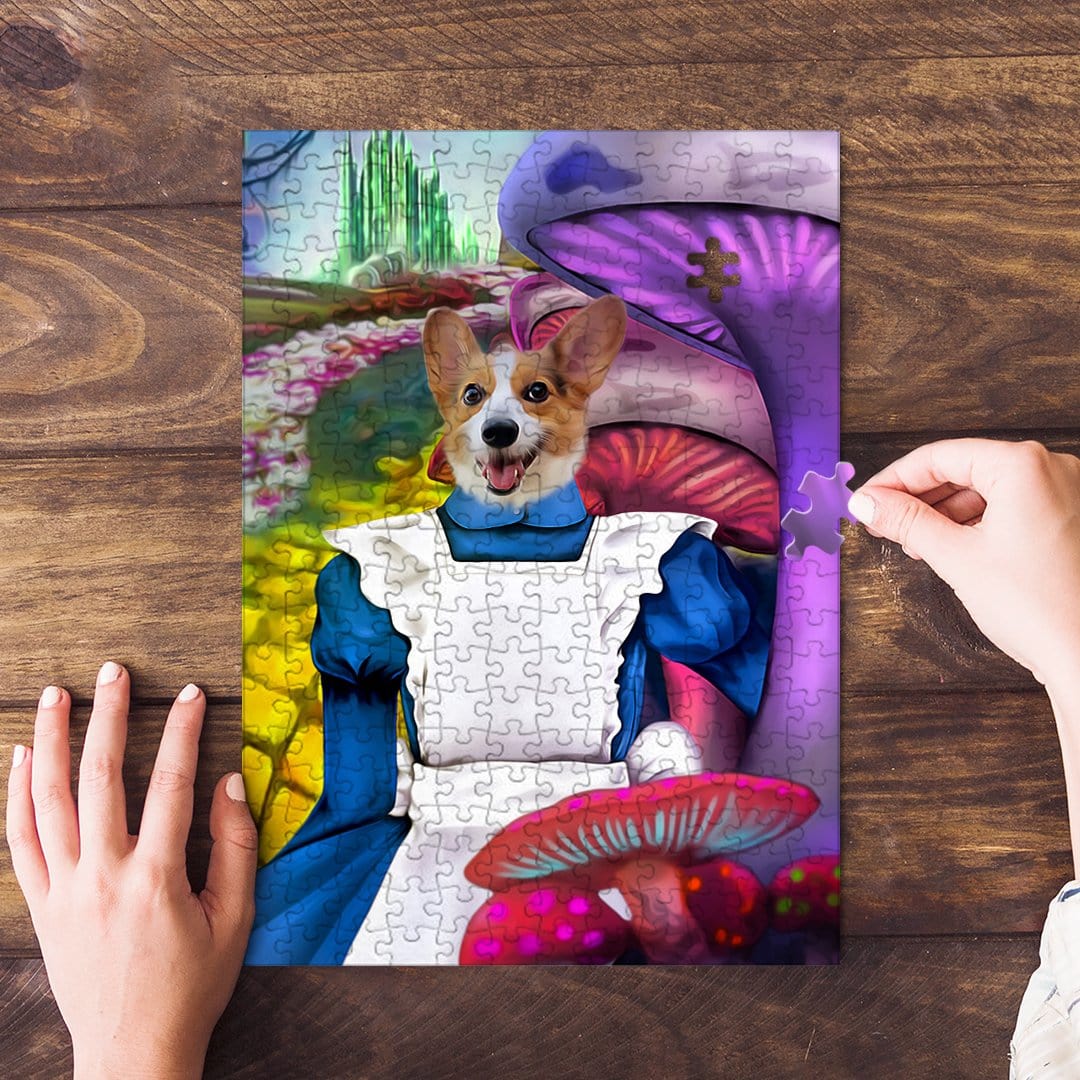 &#39;Alice in Doggoland&#39; Personalized Pet Puzzle