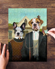 'American Pawthic' Personalized 2 Pet Puzzle