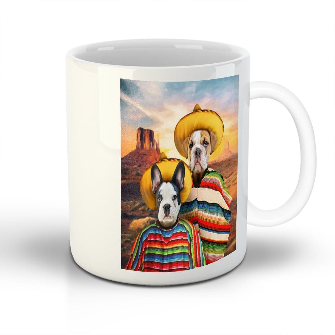 &#39;2 Amigos&#39; Personalized 2 Pet Mug