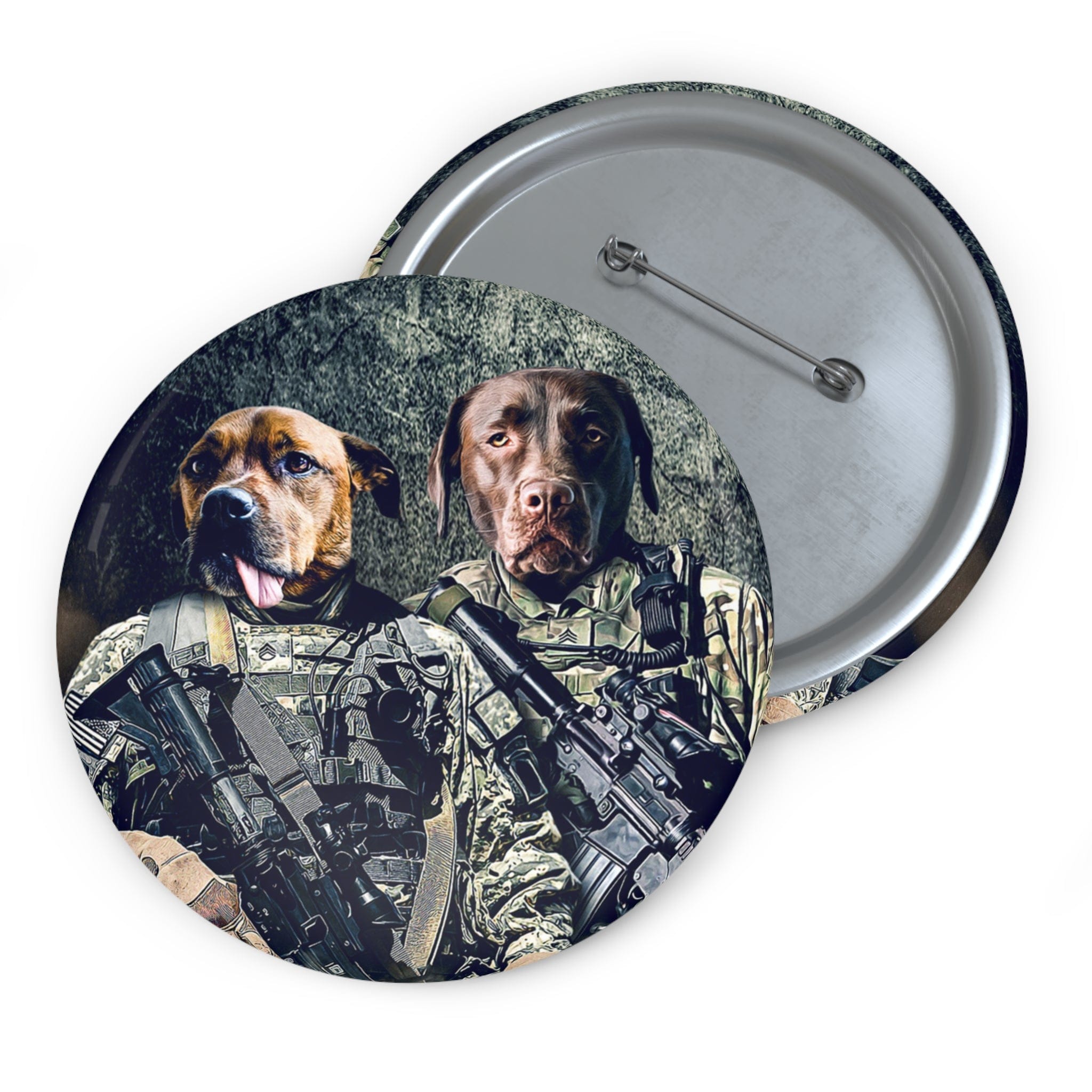 El pin personalizado del veterano del ejército