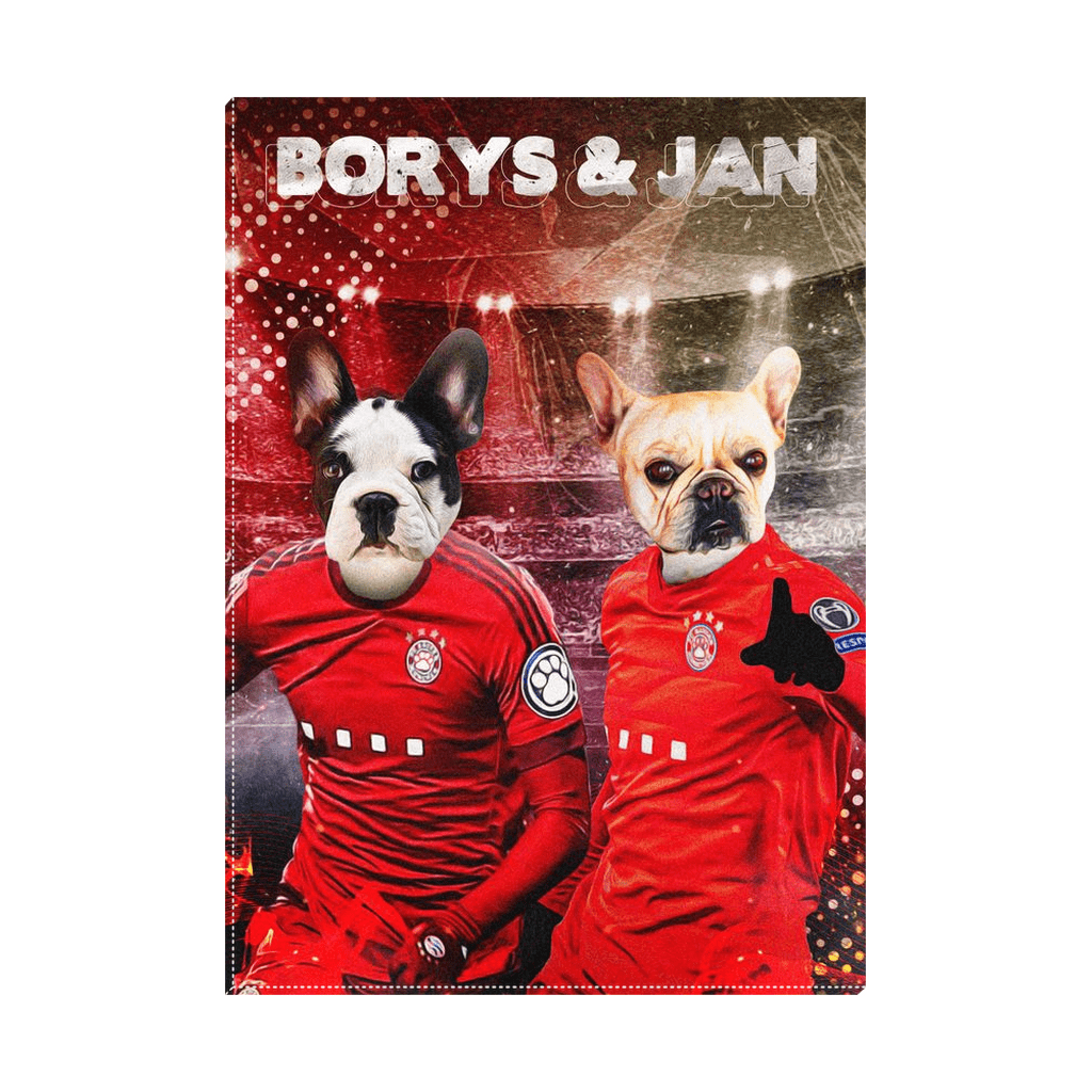 &#39;Poland Doggos&#39; Personalized 2 Pet Standing Canvas