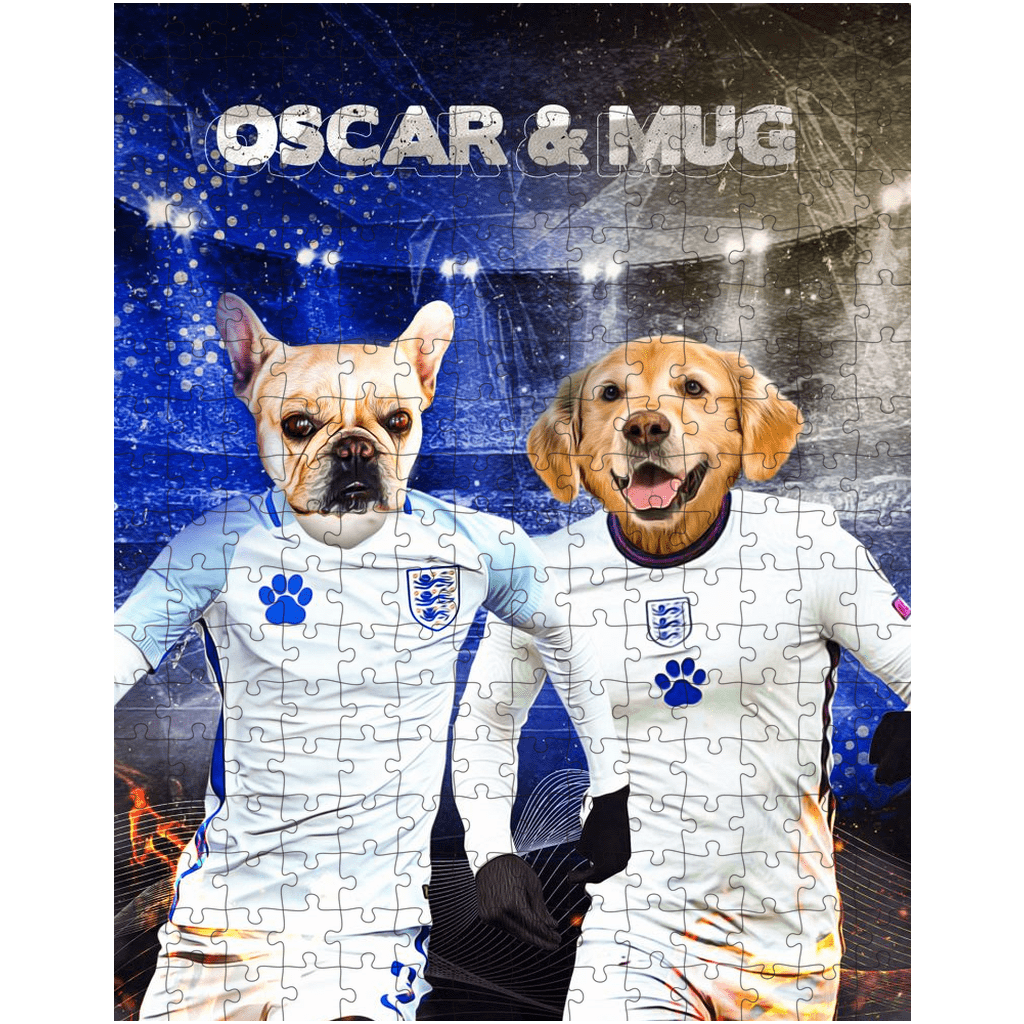&#39;England Doggos&#39; Personalized 2 Pet Puzzle
