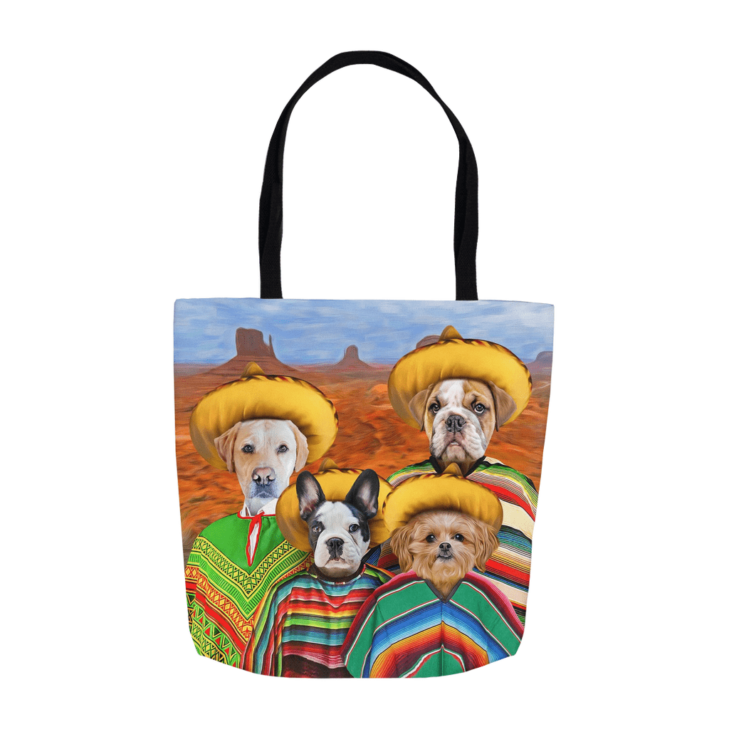 &#39;4 Amigos&#39; Personalized 4 Pet Tote Bag