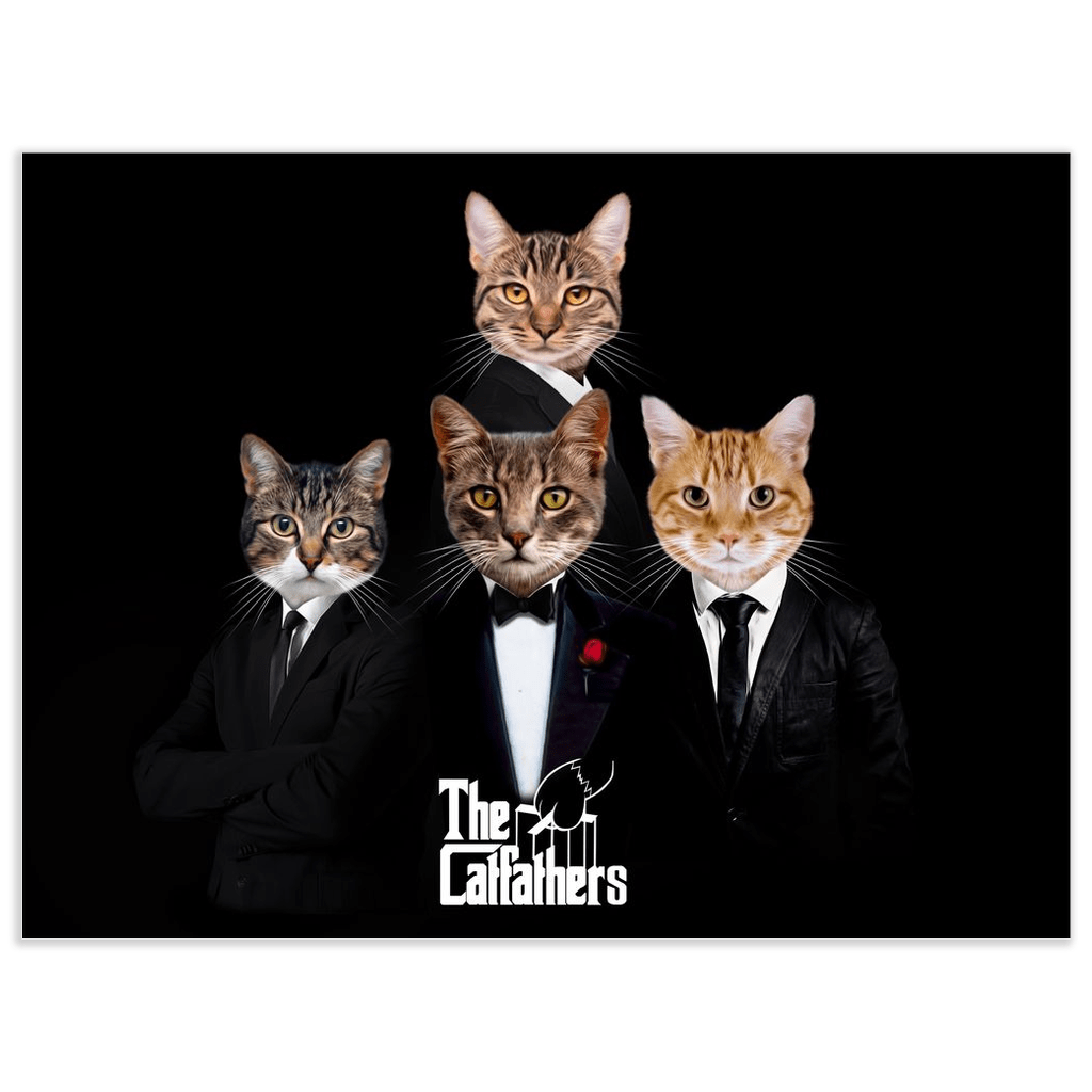 &#39;The Catfathers&#39; Personalized 4 Pet Poster