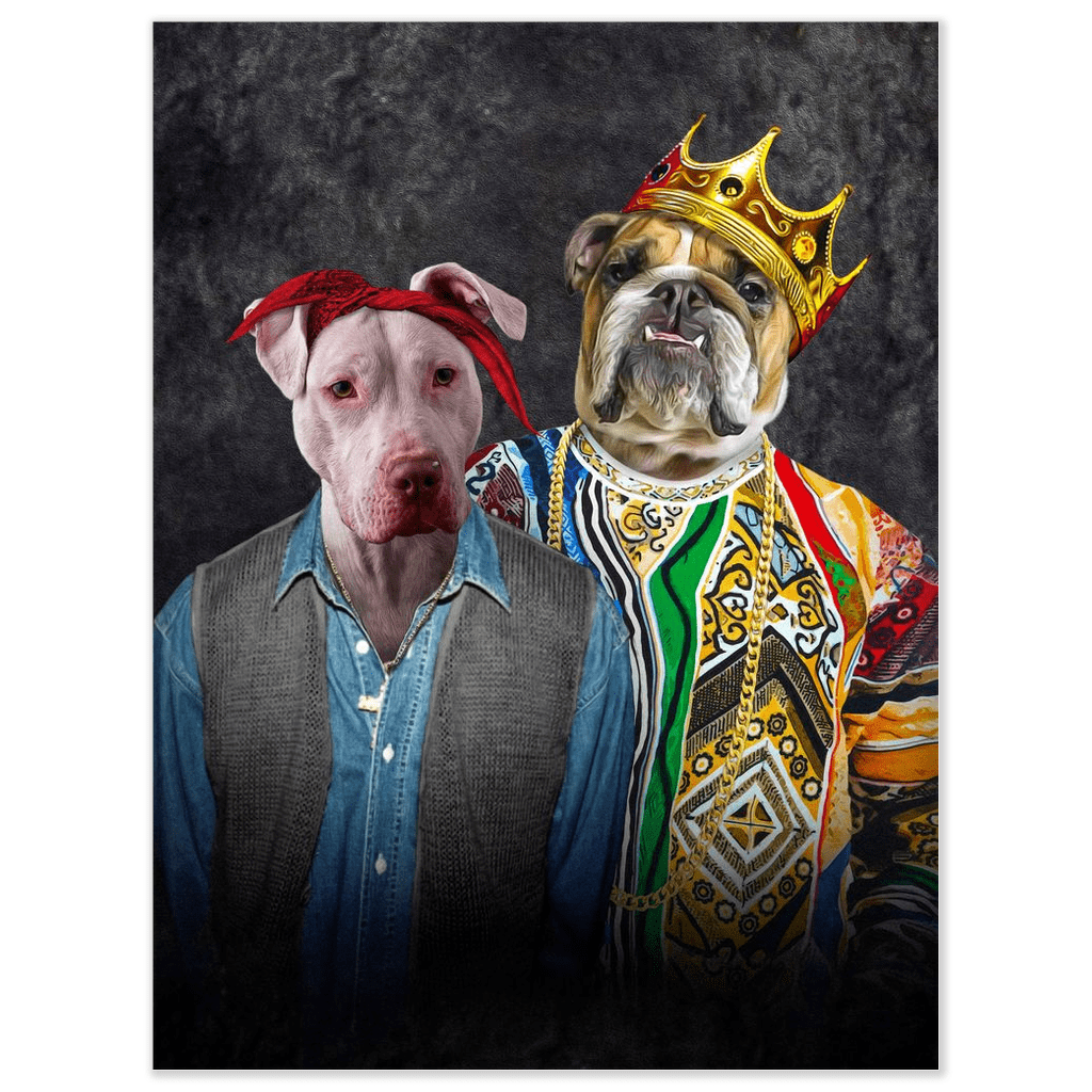 '2Paw And Notorious D.O.G.' Personalized 2 Pet Poster
